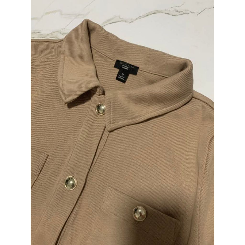 Áo sơ mi crop Ann T4ylor bigsize xuất xịn