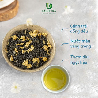 Trà Nhài Cam Túc Bách Trà | Nõn Trà 1 Tôm 1 Lá | Trà Xanh Thái Nguyên Ướp Hoa Nhài | Quà tặng Trà Cao Cấp | Hộp 80g