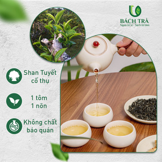 Bạch Ngọc Trà Shan Tuyết Bách Trà | Trà Cổ Thụ 1 Tôm 1 Lá | Vị Đậm, Hậu Ngọt | Quà Tặng Cá Nhân | Hộp Sang Trọng 80g