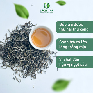 Bạch Ngọc Trà Shan Tuyết Bách Trà | Trà Cổ Thụ 1 Tôm 1 Lá | Vị Đậm, Hậu Ngọt | Quà Tặng Cá Nhân | Hộp Sang Trọng 80g