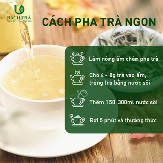 [TẶNG BÌNH] Bạch Trà Shan Tuyết Cao Cấp Bách Trà | Trà Trắng 1 Tôm 2 Lá | Đậm Vị, Thanh Mát, Ngọt Hậu | Gói 100g