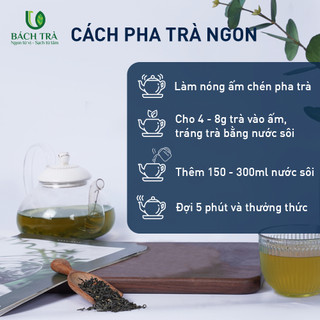 [TẶNG BÌNH] Trà Nhài Hảo Hạng Bách Trà I Trà Thái Nguyên Nõn Tôm Uớp Hoa Nhài I Hương Dịu, Thơm Lâu, Ngọt Hậu | Gói 100g