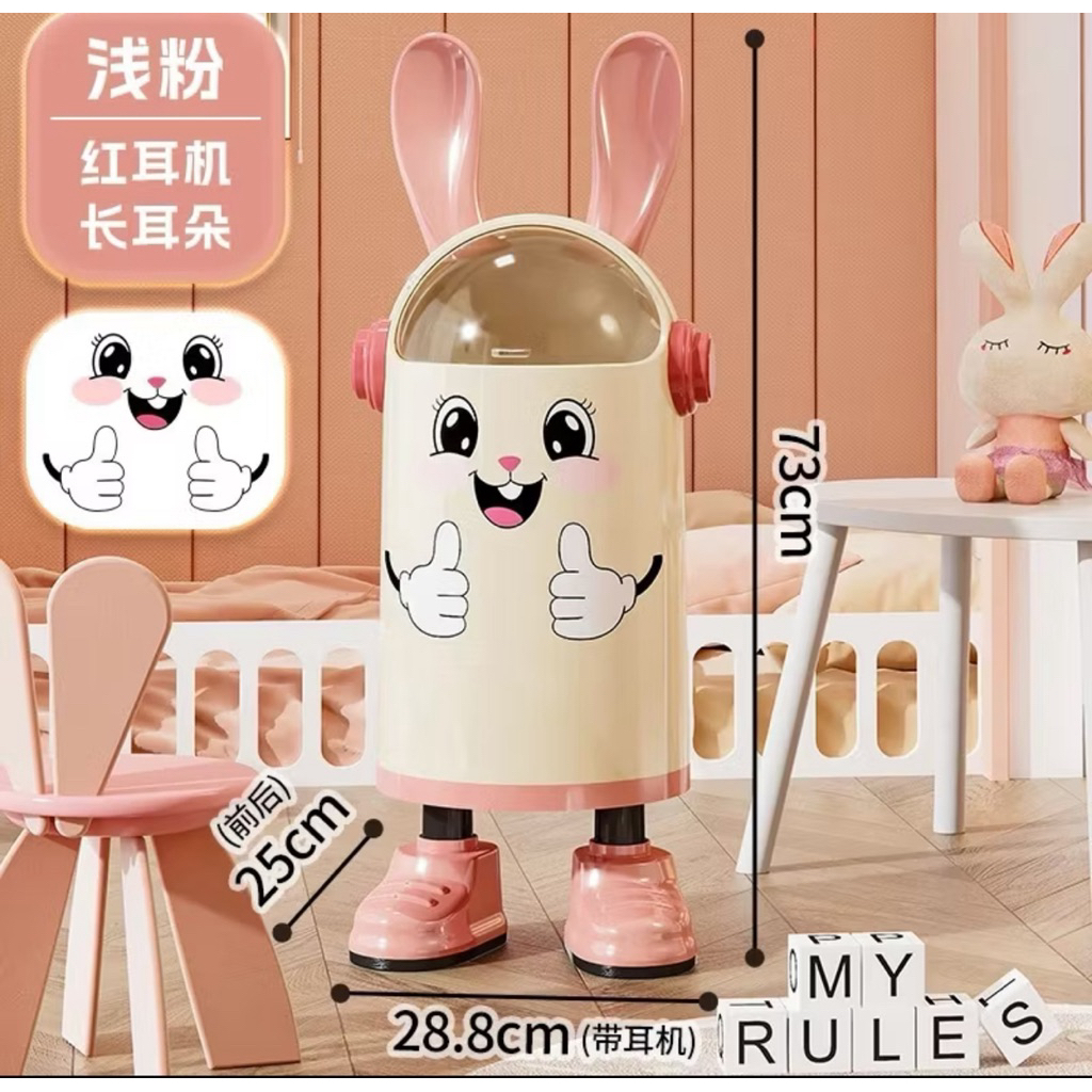 Thùng rác tai thỏ dễ thươnggg ❤️👯‍♀️🐇