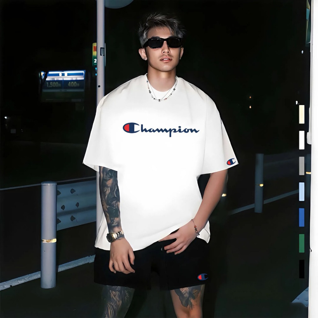 Sét quần áo Champion Streatwear Unisex Nam/Nữ 100% Cotton Cao cấp 280gsm