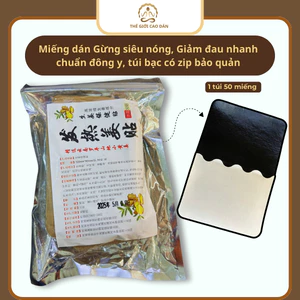 50 miếng Cao dán gừng(siêu nóng VIP) Giảm đau nhức mỏi cơ thể xương khớp căng cơ nóng từ 8-12 giờ