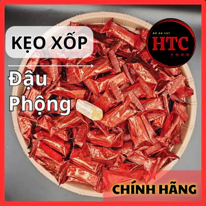 Kẹo đậu phộng xốp mềm ít ngọt, kẹo lạc T.P bánh kẹo chính hãng, túi 200g/500g, đồ ăn vặt HTC Food