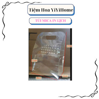 Túi Mica Trong Suốt In Lịch Xinh Xắn,  Túi Mica Đựng Bánh Và Hoa Quả, Phụ Kiện Làm Quà Tặng Trong Những Ngày Lễ,Tết