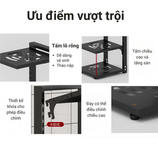 Kệ Bếp Đa Năng, Kệ Để Xoong Nồi Chảo 3 - 4 Tầng kích thước điều chỉnh linh hoạt – tiện ích nhà bếp