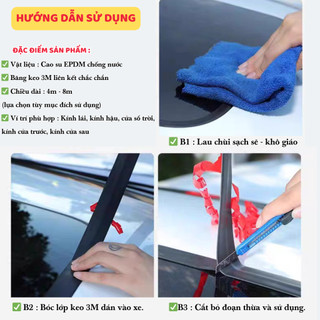 Dải dán viền kính lái & cửa sổ trời Ô Tô chữ T – Chống thấm nước, giảm tiếng ồn, bảo vệ nội thất