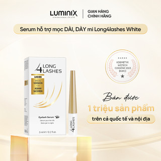 Combo 2 Serum Dưỡng Mi LONG4LASHES White (3ml x 2) - Tinh Chất Giảm Gãy Rụng, Hỗ Trợ Dài Và Dày Mi Chính Hãng Ba Lan