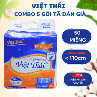 Combo 100 bỉm dán người già Việt Thái size M/L