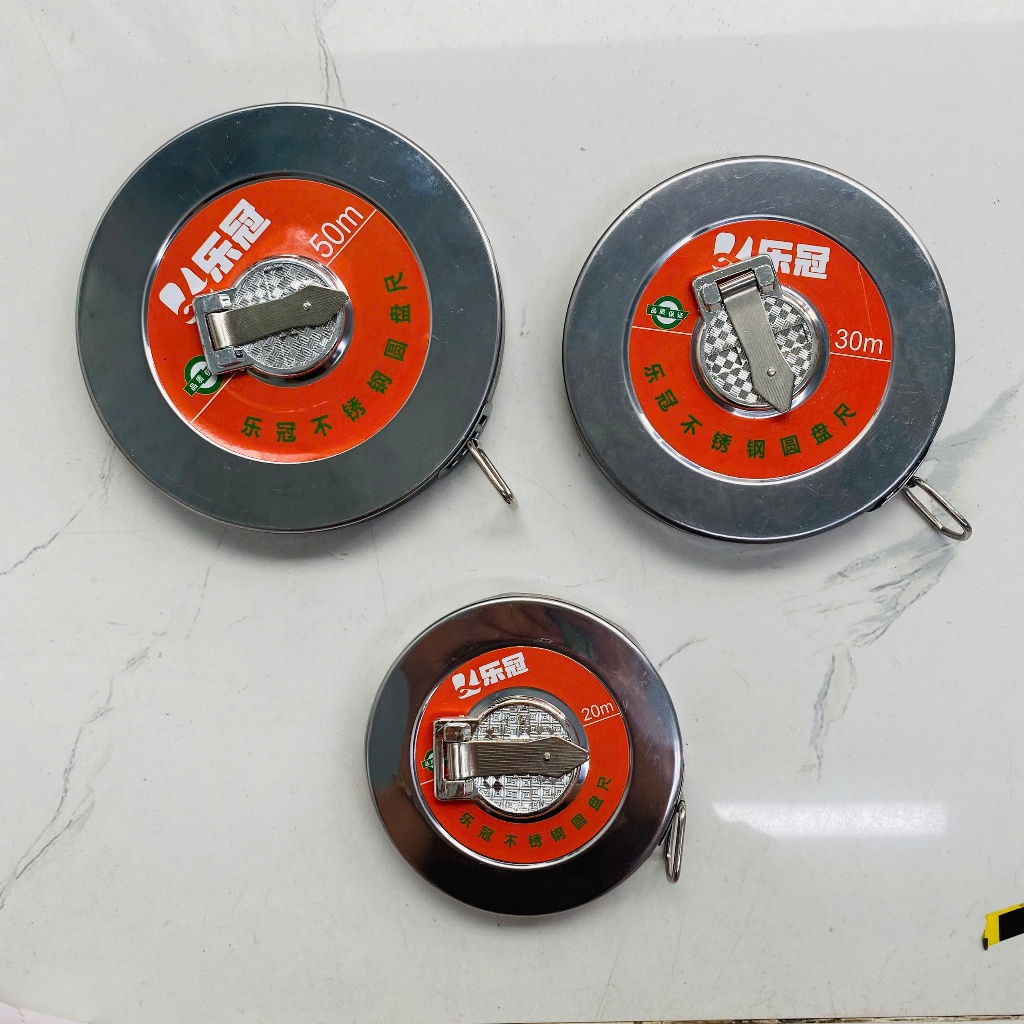 Thước Cuộn 20M - 30M - 50M Dây Thép Không Gỉ Hàng Nhập Khẩu Cao Cấp - Chính Xác - Chống Mài Mòn
