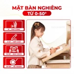 [MẪU MỚI 2026] Bàn học chống gù Sakawin Premium B03 Thiết kế giá sách 3 tầng Nâng nghiêng mặt bàn linh hoạt Size 100cm — ảnh 8