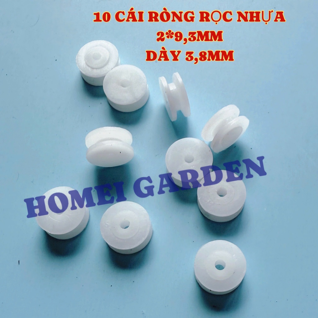 10 CÁI - Ròng rọc puli nhựa trục 2mm đường kính 9,3mm dùng DIY thay thế ...