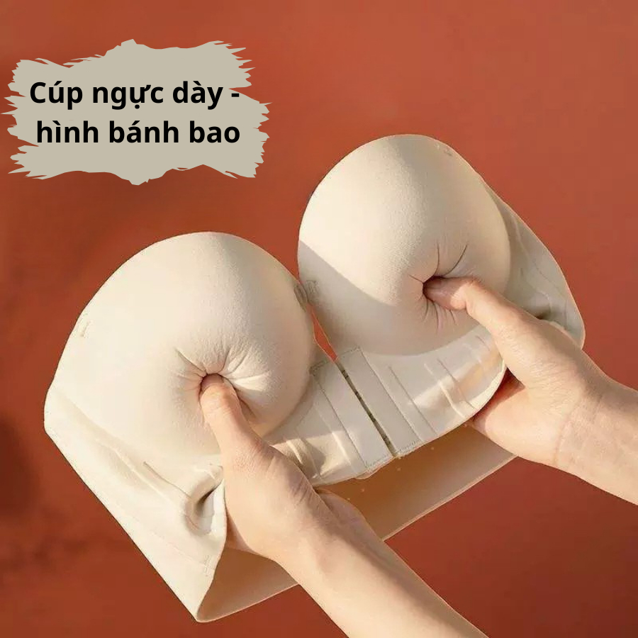 Áo Ngực Đúc Su Không Gọng Cài Trước Đệm 8cm Tạo Khe DORIS 8711
