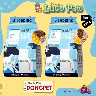 Thức ăn cho mèo Dongpet ( 1kg - 2,5kg ) hạt khô mix thịt sấy kết hợp sữa dê ( Luco Paw Petshop )