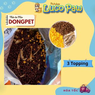 Thức ăn cho mèo Dongpet ( 1kg - 2,5kg ) hạt khô mix thịt sấy kết hợp sữa dê ( Luco Paw Petshop )