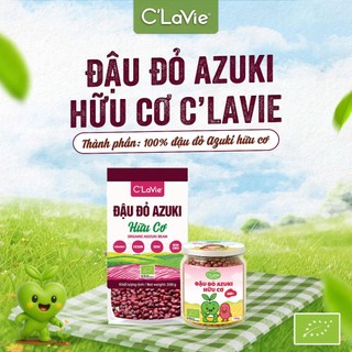 Đậu đỏ Azuki, hạt nhỏ hữu cơ C'Lavie nguyên hạt, không biến đổi gen