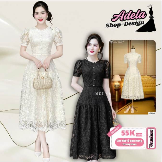 Váy Thiết Kế ADELA DESIGN Chất Ren Cao Cấp Nét Đẹp Hiện Đại Và Thanh Lịch BST MDU4689