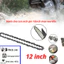Dây Xích Máy Cưa 8 Inch, 12 Inch, Sợi Xích Máy Cưa Pin Chất Liệu Thép Cao Cấp Không Rỉ