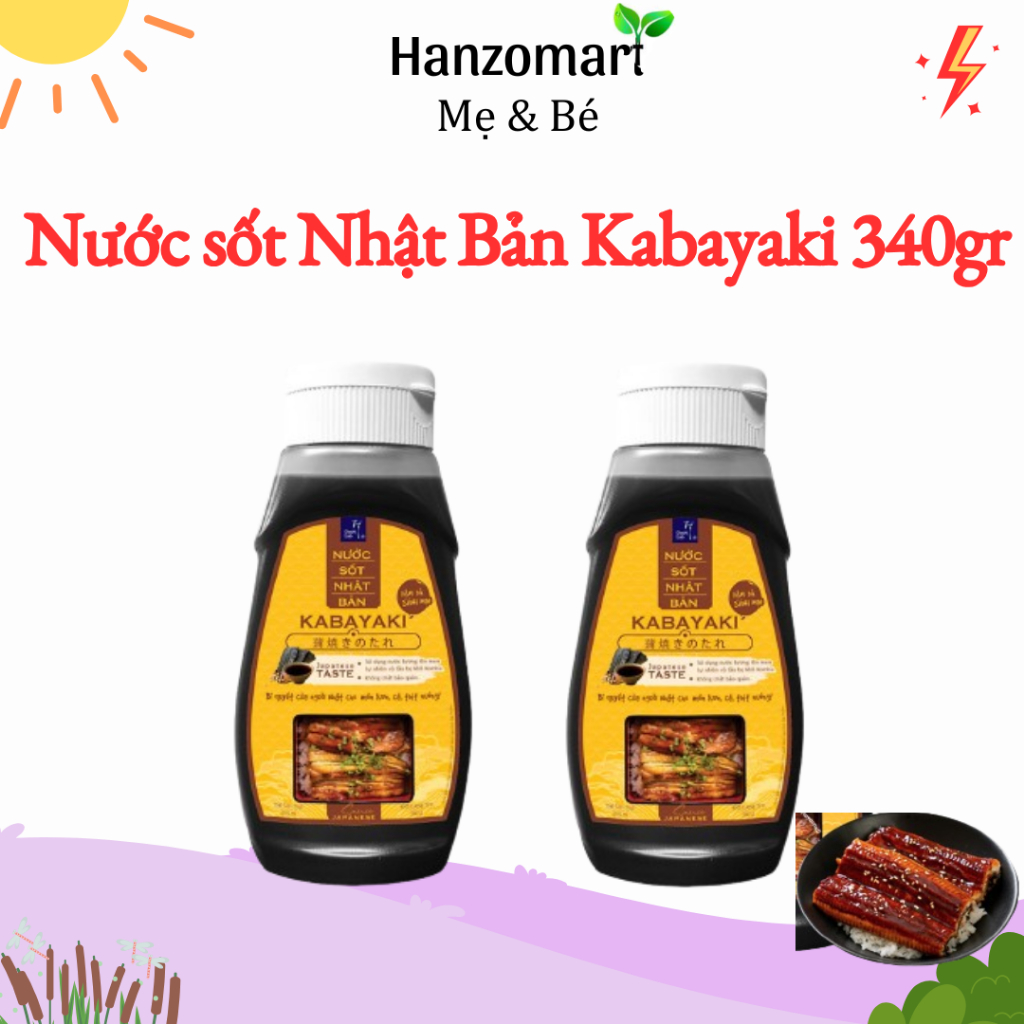 Sốt Kabayaki vị lươn nướng Nhật Bản truyền thông dùng cho gia đình và bé Trên 1 tuổi Hữu cơ Hữu 340g cơ