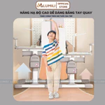 Bàn học sinh Lumili E10 plus có giá sách chống gù chống cận, bàn học chống gù cho trẻ em kèm ghế xoay — ảnh 6