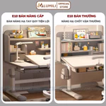 Bàn học sinh Lumili E10 plus có giá sách chống gù chống cận, bàn học chống gù cho trẻ em kèm ghế xoay — ảnh 3