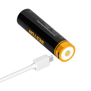 Pin Sạc 18700 Li-ion 3.7V Beston 70M-35 3500mAh, Có cổng sạc trực tiếp trên Pin (Đen) - Hàng Chính Hãng