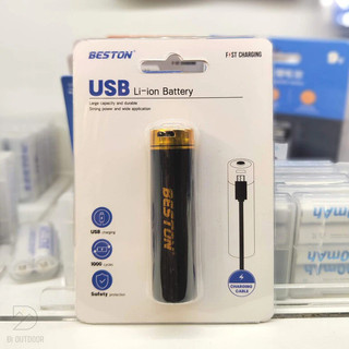Pin Sạc 18700 Li-ion 3.7V Beston 70M-35 3500mAh, Có cổng sạc trực tiếp trên Pin (Đen) - Hàng Chính Hãng