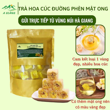 Trà hoa cúc đường phèn mật ong, trà hoa cúc đường phèn loại 1 gói 500gr