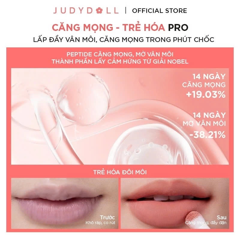 Son Kem Lì JUDYDOLL Đầu Bông Matte Lip Cream Mịn Lỳ Lâu Trôi 2.6ml | NHÍM HOUSE
