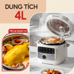 [Chính Hãng] Nồi Áp Suất Điện Đa Năng VENKO – Dung Tích 4L, Công Suất 1300W – Nấu Cơm, Hầm Xương, Nấu Cháo — ảnh 1