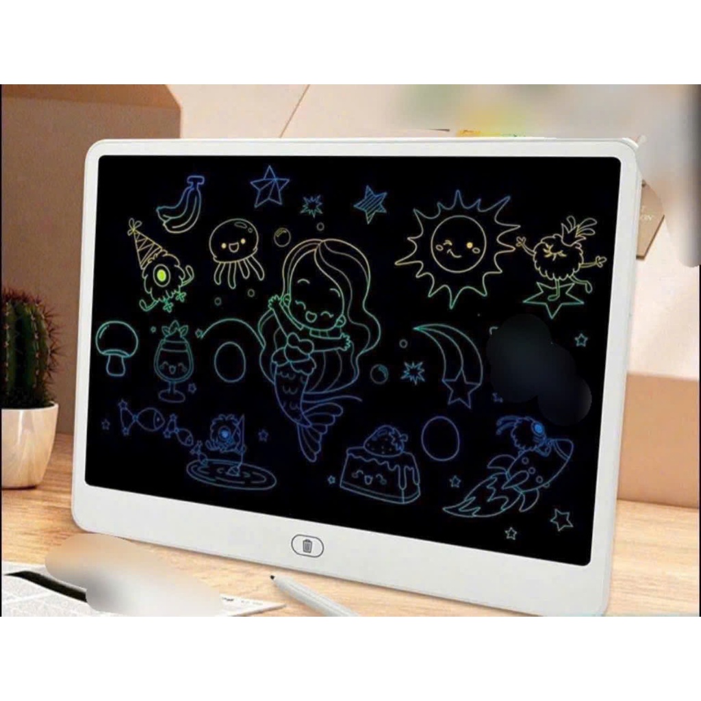 BẢNG LCD ĐIỆN TỬ 3D TỰ XÓA 16INCH SIZE TO ĐA SẮC CHO BÉ VUI NGỊCH
