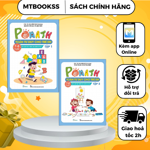 Sách - Combo Toán Tư Duy Cho Trẻ 7 - 8 Tuổi - Giúp Bé Phát Triển IQ và EQ