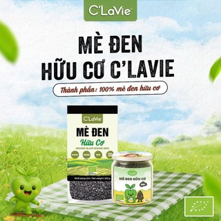 Hạt mè đen, vừng đen hữu cơ C'Lavie rang nhẹ hoặc xay mịn làm sữa hạt, ép dầu, nấu chè..