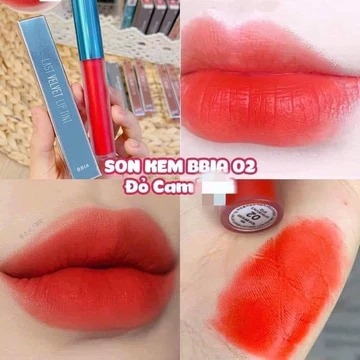 Son Kem Lì Bbia 02 Đỏ Cam Tươi, Son Bbia 02 Extra Bounce