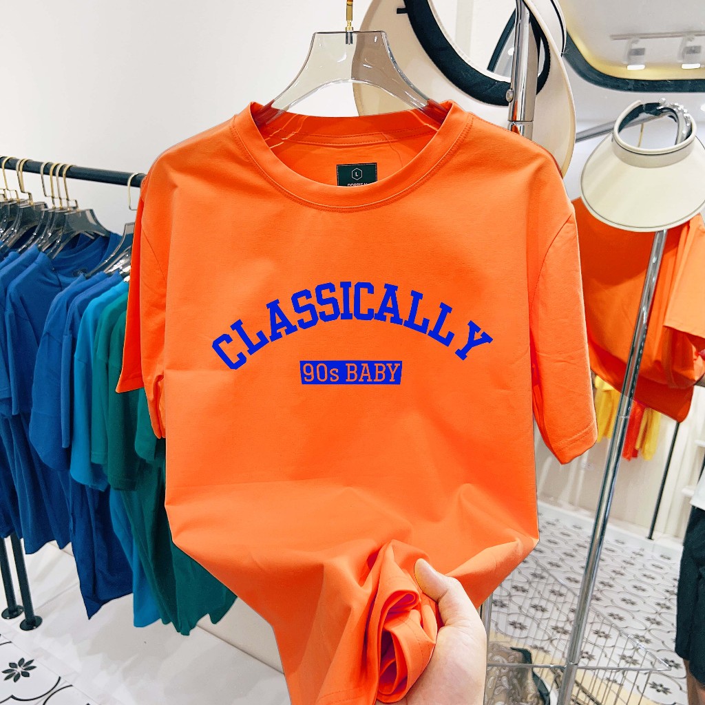 Áo Phông CLASSICALLY Cotton 100% DORRIS N Form Rộng Unisex Thiết Kế Tối Giản