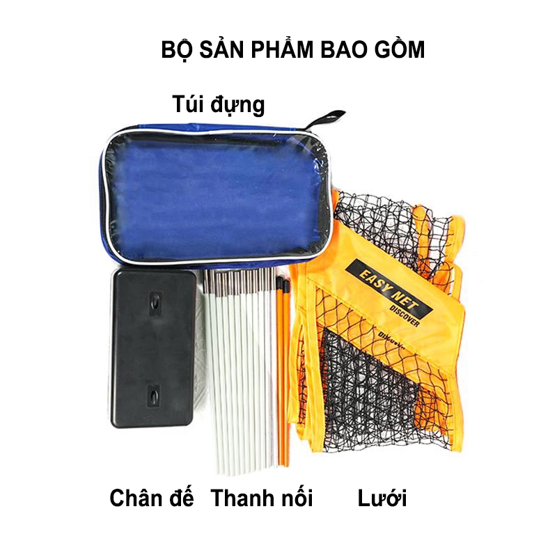 Lưới cầu lông gấp gọn bộ phụ kiện lưới pickleball chơi tại nhà tháo rời di động tiện lợi [SẴN]
