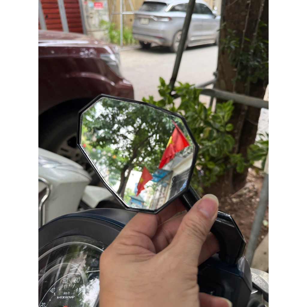 Gương Đen Chân 10 - 3D Lắp zin cho các dòng xe máy, mặt gương trong, sắc nét - Đủ tiêu chuẩn giao thông