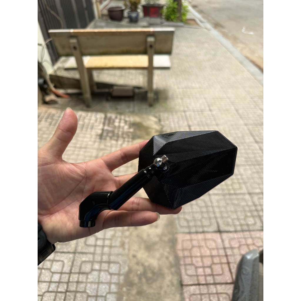 Gương Đen Chân 10 - 3D Lắp zin cho các dòng xe máy, mặt gương trong, sắc nét - Đủ tiêu chuẩn giao thông