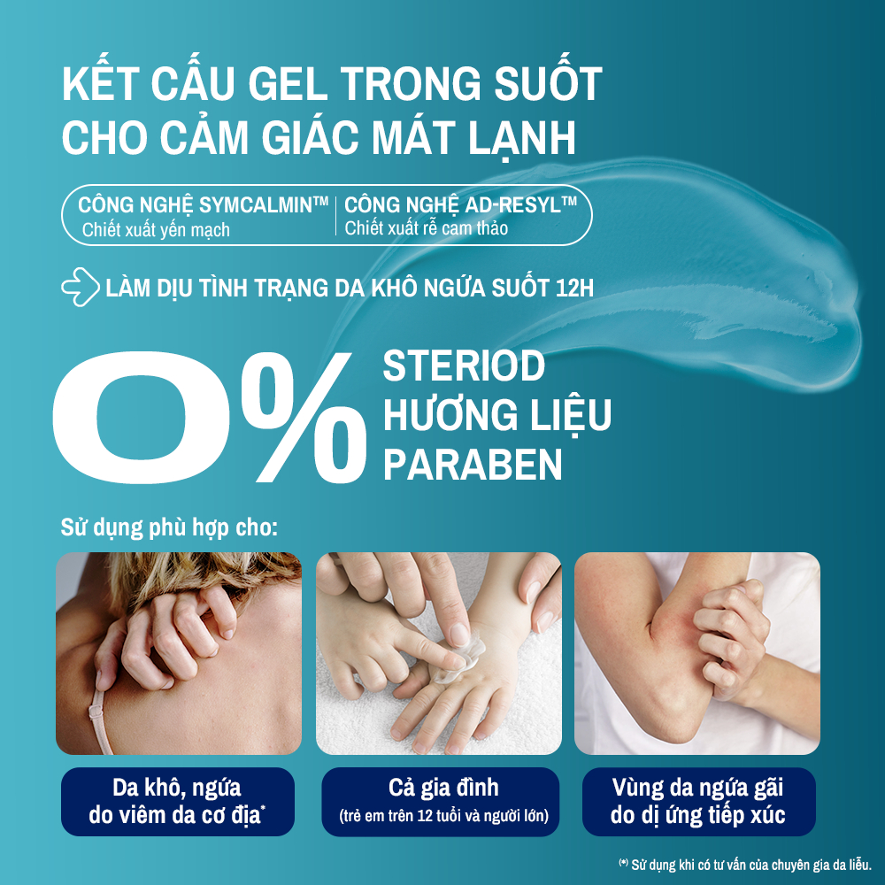 Gel làm dịu và hỗ trợ giảm ngứa cho da chàm, viêm da cơ địa CETAPHIL PRO AD DERMA Instant Relief & Moisturising Gel 59ml