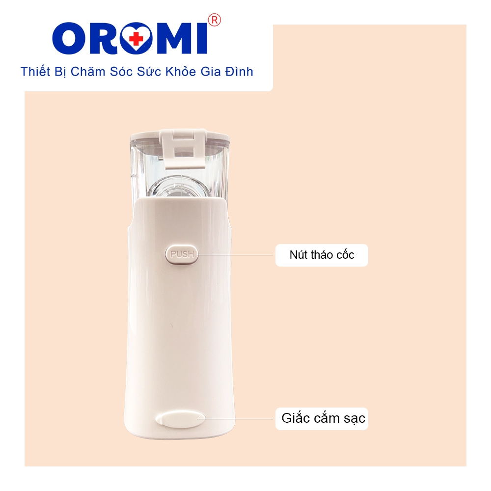 Máy xông khí dung cầm tay OROMI MX-601B - Xông khí dung lưới nano cầm tay