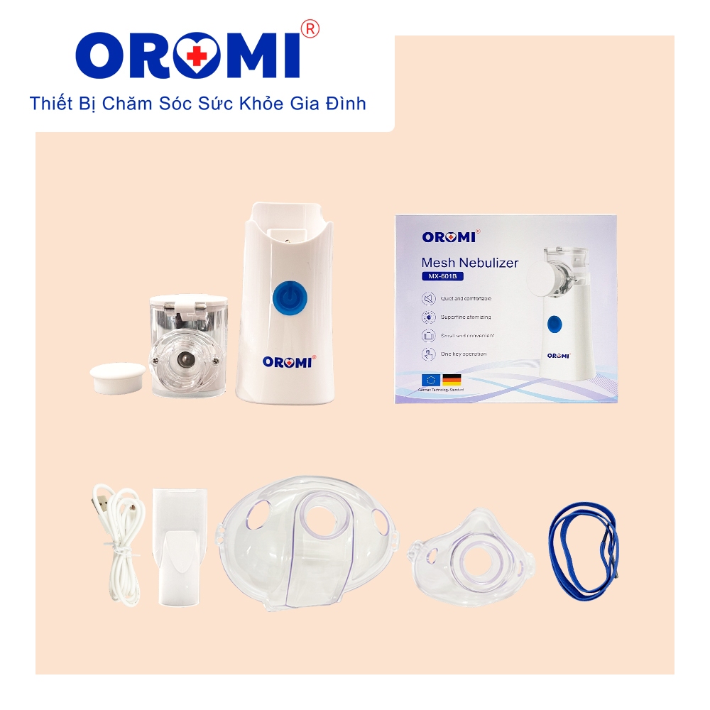 Máy xông khí dung cầm tay OROMI MX-601B - Xông khí dung lưới nano cầm tay