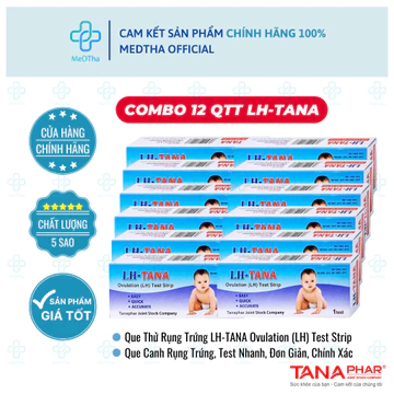 COMBO 12 Que Thử Rụng Trứng LH TANA - Que Canh Rụng Trứng, Phát Hiện Nhanh, Đơn Giản, Chính Xác