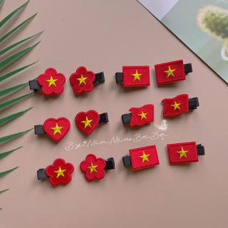 [Giá rẻ] Set 02 kẹp hình lá cờ Tổ Quốc chào mừng ngày Lễ Quốc Khánh/ các dịp lễ lớn của Đất Nước