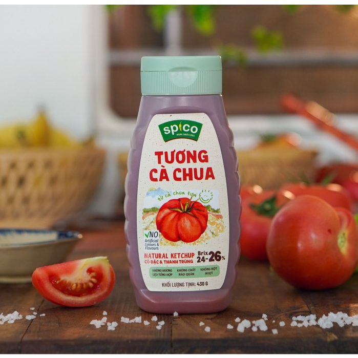 Tương Ớt Không Cay SPICO Tương Cà Cô Đặc Tự Nhiên Ketchup Cho Bé Từ 2 Tuổi Không Chất Bảo Quản