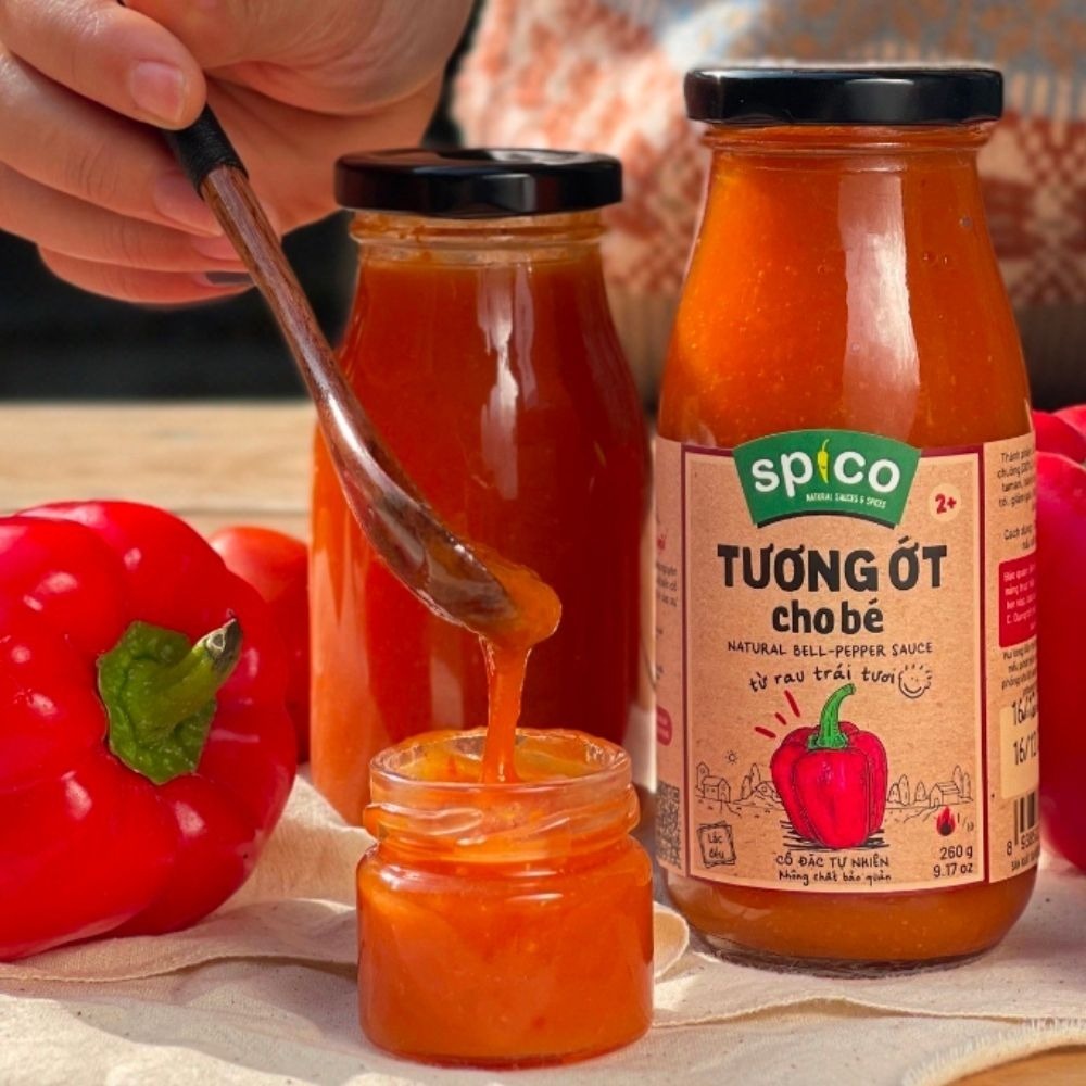 Tương Ớt Không Cay SPICO Tương Cà Cô Đặc Tự Nhiên Ketchup Cho Bé Từ 2 Tuổi Không Chất Bảo Quản