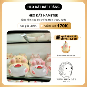 Heo đất hamster Bát Tràng siêu dễ thương - Tiết kiệm tiền, quà tặng decor độc đáo
