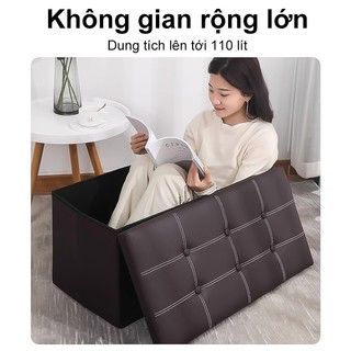 Ghế đôn đựng đồ hộp đựng đồ Đồ Đa Năng 2 Trong 1 Có Gấp Gọn Vừa Để Đồ Vừa Ngồi Tiết Kiệm Không Gian