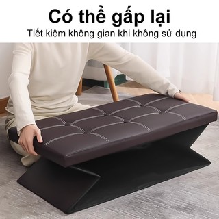 Ghế đôn đựng đồ hộp đựng đồ Đồ Đa Năng 2 Trong 1 Có Gấp Gọn Vừa Để Đồ Vừa Ngồi Tiết Kiệm Không Gian